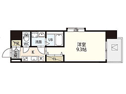 AlberοGrande城北 1Kの間取図画像