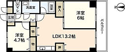 藤井ビル 2LDKの間取図画像
