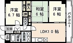 ドリーム中村 3LDKの間取図画像