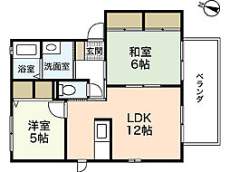 シンフォニーMC棟 2LDKの間取図画像