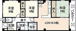 アドワンズ高須 3LDKの間取図画像