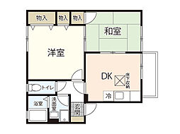 パストラル 2DKの間取図画像