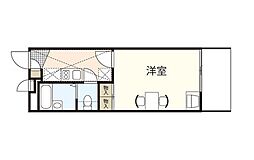 レオパレスMiYuMo 1Kの間取図画像