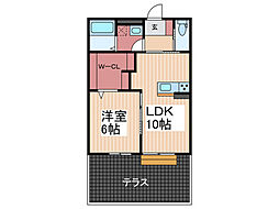 ソラリス阿賀 1LDKの間取図画像