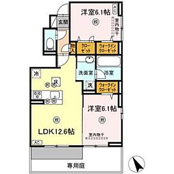 MIYABIN 2LDKの間取図画像