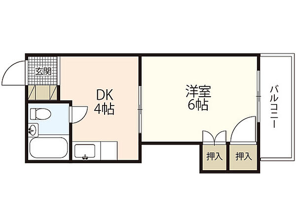 広島県広島市西区庚午北2丁目(賃貸マンション1K・5階・19.44㎡)の写真 その2