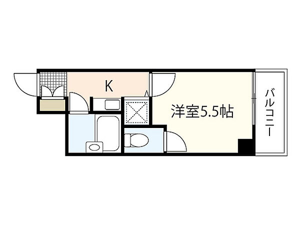 キャステール西川口 0404｜広島県広島市中区西川口町(賃貸マンション1K・4階・17.25㎡)の写真 その2