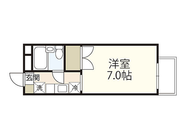 広島県広島市安佐南区伴東5丁目(賃貸アパート1K・2階・23.00㎡)の写真 その2