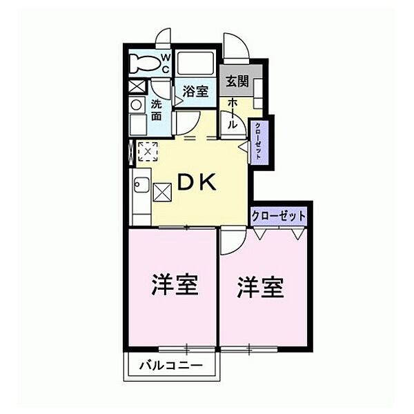 マ－ヴェラスＡ ｜広島県広島市佐伯区五日市町皆賀(賃貸アパート2DK・1階・42.77㎡)の写真 その2