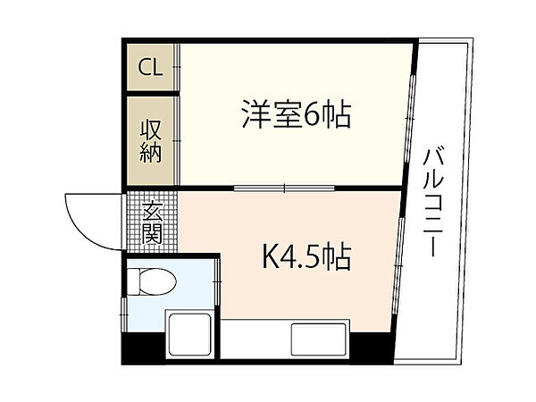 Ｃａｌｍ楠木六番館 ｜広島県広島市西区楠木町4丁目(賃貸マンション1K・3階・19.12㎡)の写真 その2