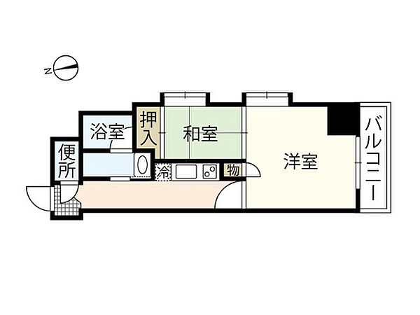 コンフォール清和 ｜広島県広島市中区鶴見町(賃貸マンション2K・5階・34.22㎡)の写真 その2