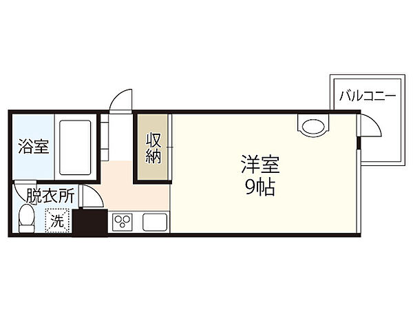 リバティ三篠 ｜広島県広島市西区三篠町3丁目(賃貸マンション1R・4階・27.58㎡)の写真 その2