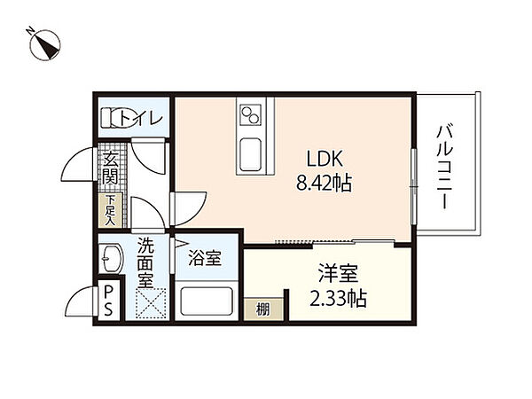 広島県広島市西区庚午北3丁目(賃貸アパート1LDK・1階・27.77㎡)の写真 その2