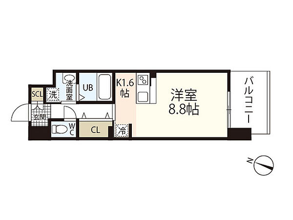 広島県広島市西区観音本町1丁目(賃貸マンション1R・7階・29.97㎡)の写真 その2