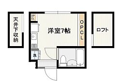 ラフテル ワンルームの間取図画像