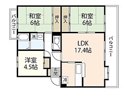 ウイングマンション 3LDKの間取図画像