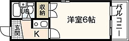 レジェンド舟入幸町 4階1Kの間取り