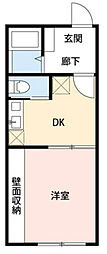 ライオンズマンション京橋 4階1DKの間取り