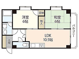ハーシオンフルタ2 2LDKの間取図画像