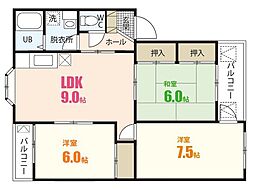 ガーデンヒルズ 3LDKの間取図画像