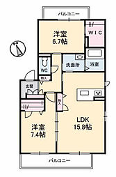 間取図画像 2LDK