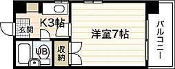第2古田ビル 1Kの間取図画像