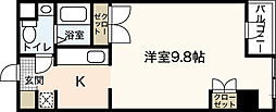 ソルヴェール舟入本町 ワンルームの間取図画像