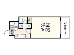 プランドール五日市 1Kの間取図画像