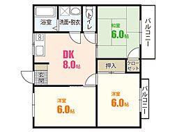 コーポ根石 3DKの間取図画像