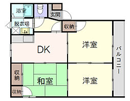 メゾンルミエール 3DKの間取図画像