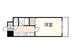 シャローム五日市 1Kの間取図画像