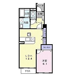 エテルノ 1LDKの間取図画像