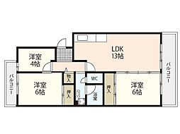 UR都市機構鈴が峰第5団地5号棟 3LDKの間取図画像