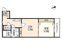 RESIDENCE KOJIMA 2Kの間取図画像