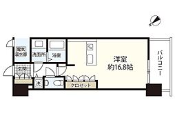 グランアークテラス ワンルームの間取図画像