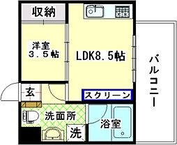 アリヴィオ 1LDKの間取図画像