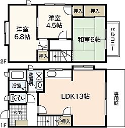 パークエクセル 3LDKの間取図画像