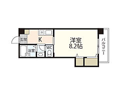 シャインプレイス 1Kの間取図画像