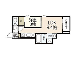 REGALEST 江波東 1LDKの間取図画像