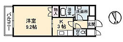 クレール光が丘 1Kの間取図画像