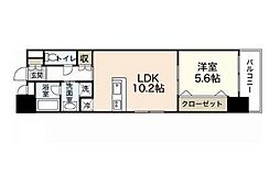 スプリングヘッズ鷹野橋 1LDKの間取図画像