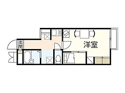レオパレスプロシード 1Kの間取図画像
