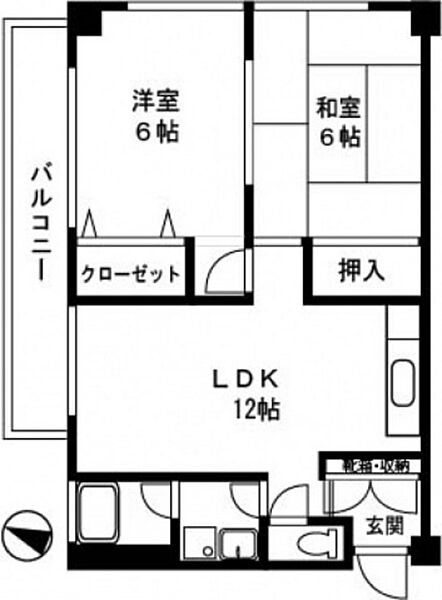 広島県広島市東区曙2丁目(賃貸マンション2LDK・3階・51.84㎡)の写真 その2