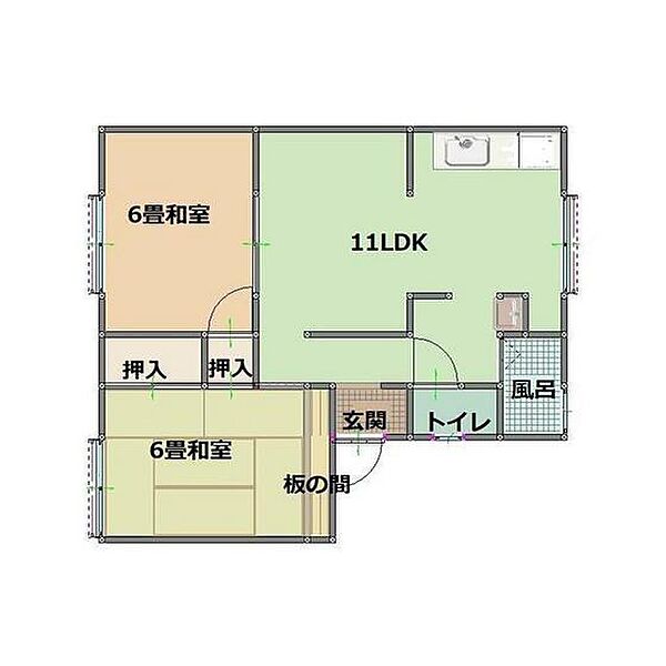 広島県広島市東区山根町(賃貸アパート2LDK・2階・44.40㎡)の写真 その2