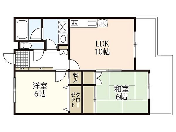 広島県広島市西区己斐本町2丁目(賃貸マンション2LDK・4階・53.32㎡)の写真 その2