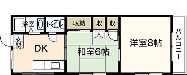 広島県広島市佐伯区五日市駅前3丁目(賃貸マンション2DK・1階・42.00㎡)の写真 その2