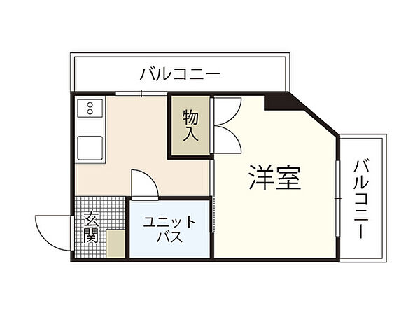 岩藤ビル ｜広島県広島市西区天満町(賃貸マンション1DK・3階・22.00㎡)の写真 その2