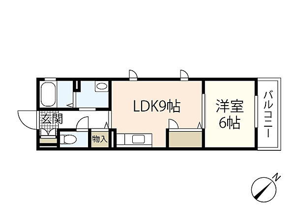 広島県広島市西区横川町1丁目(賃貸マンション1LDK・4階・37.71㎡)の写真 その2