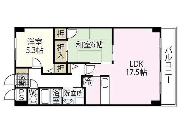 グランカーサ古江 ｜広島県広島市西区古江上2丁目(賃貸マンション2LDK・7階・66.60㎡)の写真 その2