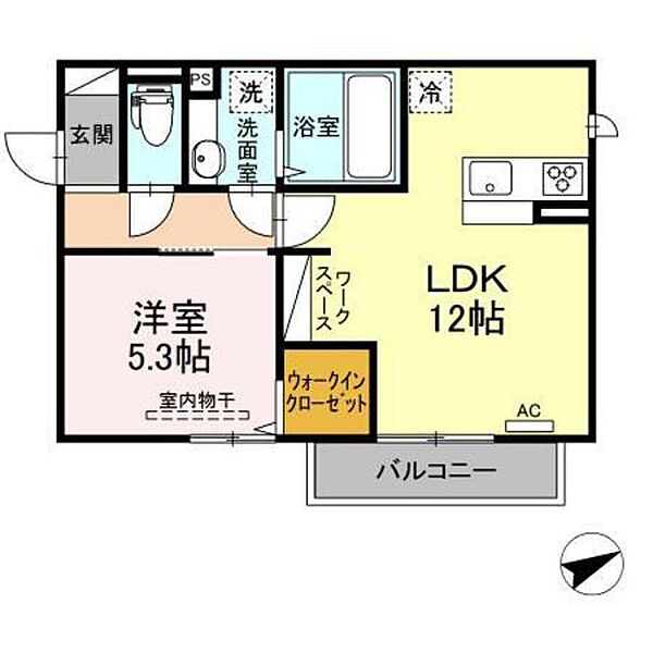 広島県東広島市西条町寺家(賃貸アパート1LDK・2階・42.79㎡)の写真 その2